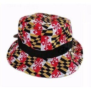 Maryland Flag Bucket Sun Hat with Black Band NEW Fast Ship